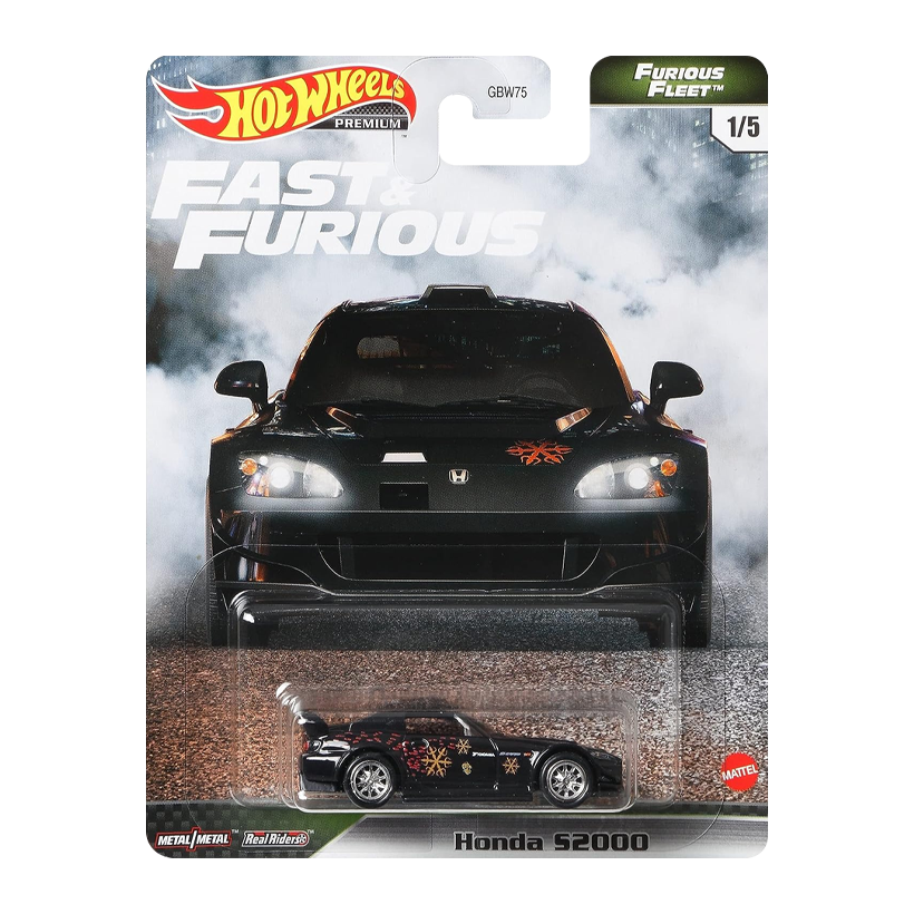Машинка Premium Hot Wheels Honda S2000 Fast & Furious 1:64 GRK60 Black - Retromagaz
