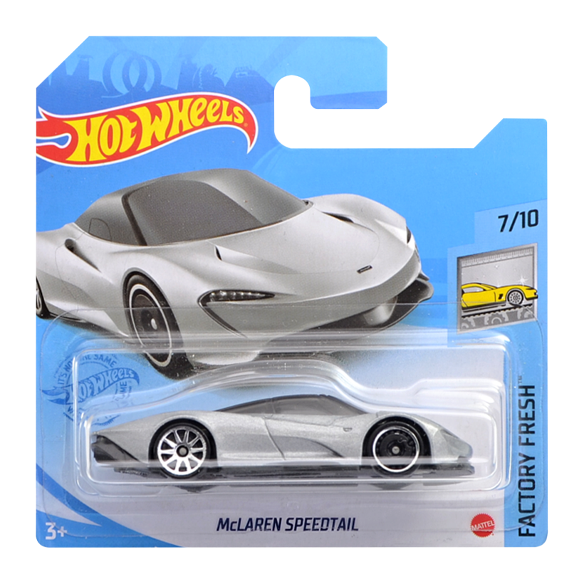 Машинка Базова Hot Wheels McLaren Speedtail Factory Fresh 1:64 GTC55 Silver - Retromagaz