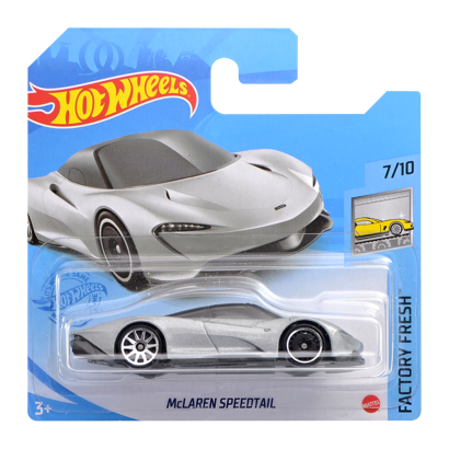 Машинка Базова Hot Wheels McLaren Speedtail Factory Fresh 1:64 GTC55 Silver - Retromagaz
