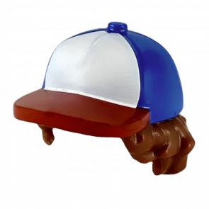 На Голову Lego Stranger Things Hair with Hat Bushy Hair with Blue Ball Cap Dustin Henderson TV Series 53980pb01 st005 6270987 Reddish Brown Б/У - Retromagaz