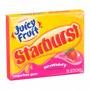 Жевательная Резинка Wrigley’s Juicy Fruit Starburst Strawberry 15 sticks