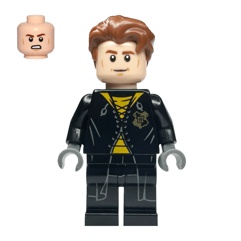 Фігурка Lego Harry Potter Cedric Diggory Black and Yellow Uniform Shirt Tail Films hp179a Б/У - Retromagaz