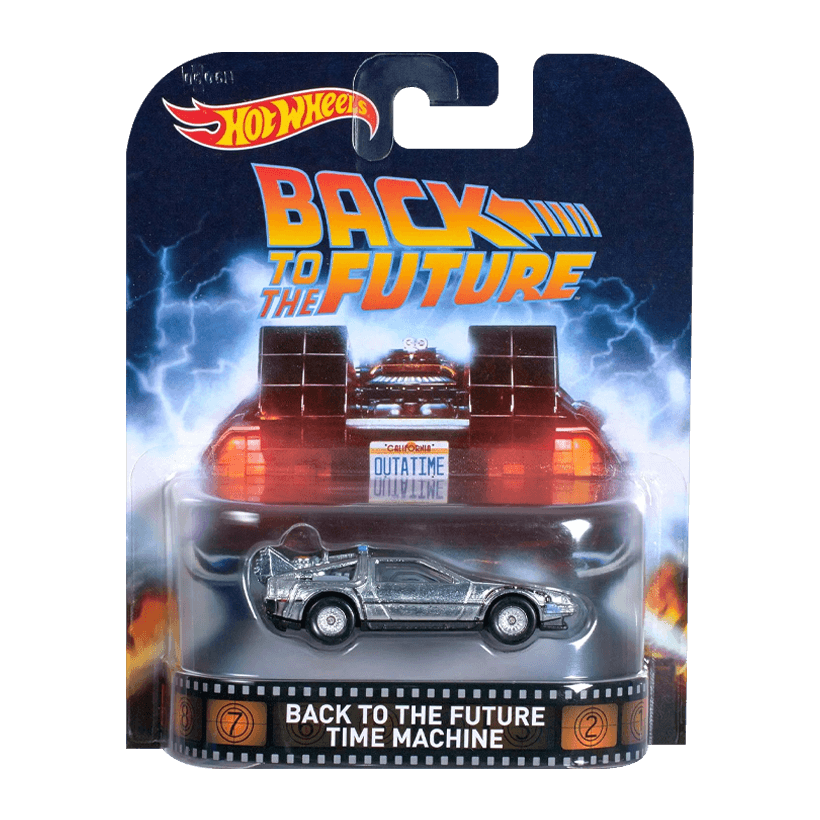 Машинка Premium Hot Wheels Delorean Back to the Future Time Machine Rep. Entertainment 1:64 DJF49 Silver - Retromagaz