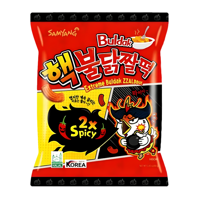 Снеки Samyang Chicken flavor Zzaldduk Spicy x2 80g - Retromagaz