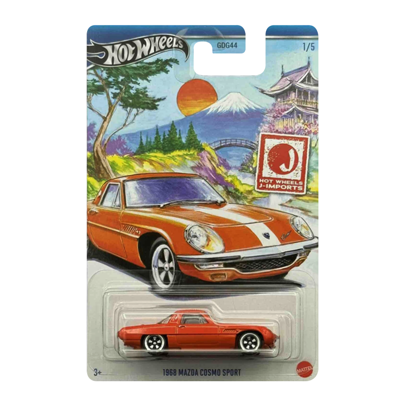 Тематична Машинка Hot Wheels 1968 Mazda Cosmo Sport J-Imports 1:64 HWR57/HRT00 Orange - Retromagaz