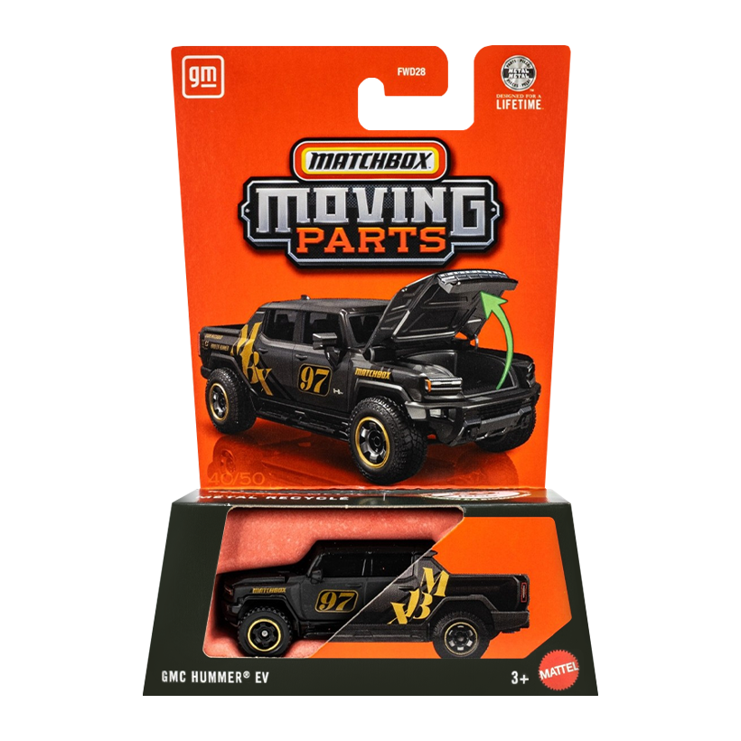 Тематична Машинка Matchbox GMC Hummer EV Moving Parts 1:64 JHV57 Black - Retromagaz