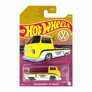 Тематична Машинка Hot Wheels Volkswagen T2 Pickup Volkswagen 1:64 HDH40 Yellow - Retromagaz