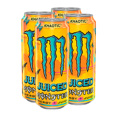 Набор Напиток Энергетический 4шт Monster Energy Khaotic 500ml - Retromagaz