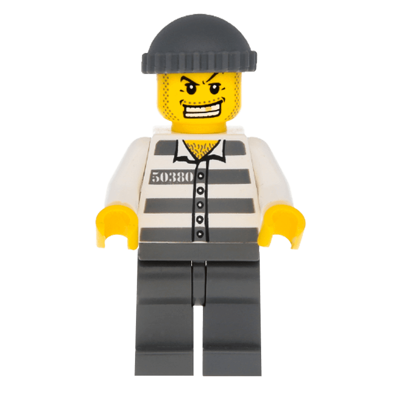 Фигурка Lego Police 973pb3375 Prisoner 50380 City cty0040 Б/У - Retromagaz