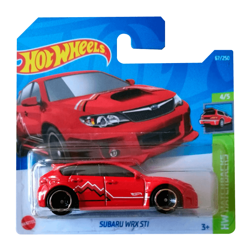 Машинка Базовая Hot Wheels Subaru WRX STI Hatchbacks 1:64 HCX04 Red - Retromagaz