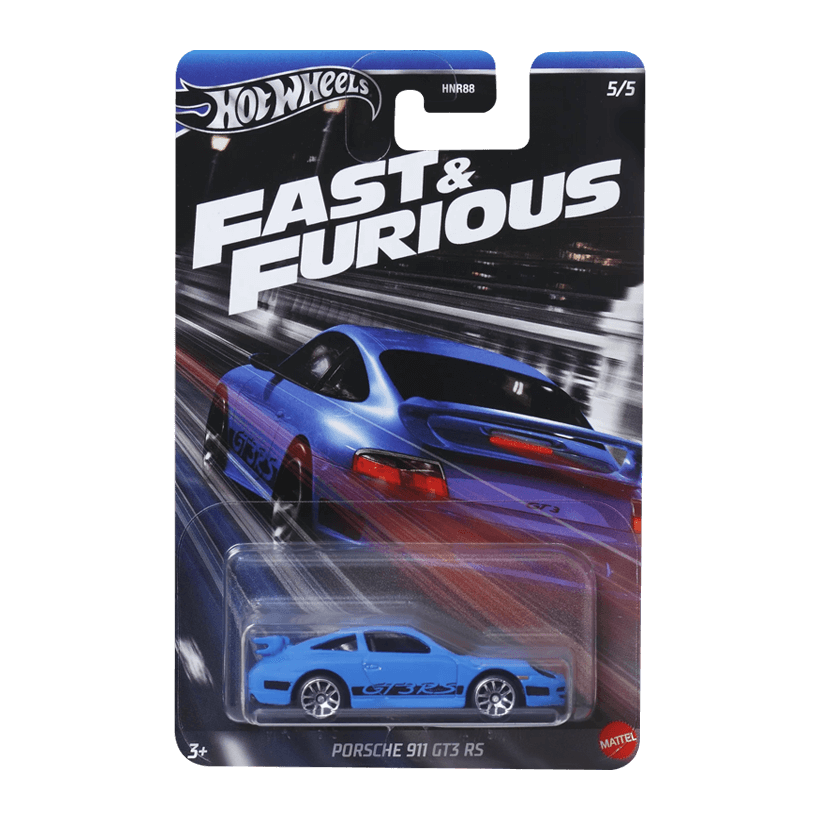 Тематична Машинка Hot Wheels Porsche Porsche 911 GT3 RS Fast & Furious 1:64 HNR88/HRW55 Blue - Retromagaz