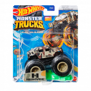 Машинка-Позашляховик Hot Wheels Humvee Monster Truck Crash Legends 1:64 HKM39 Tan - Retromagaz