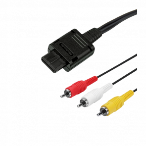 Кабель Nintendo N64 GameCube SNES 3RCA - AV Multi Out Black Б/У - Retromagaz
