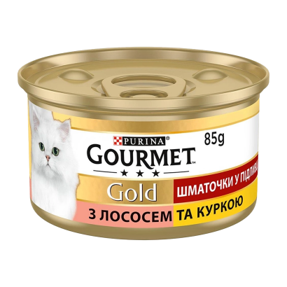 Влажный Корм для Кошек Purina Gourmet Gold Лосось и Курица 85g - Retromagaz