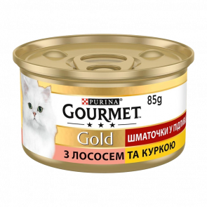 Вологий Корм для Котів Gourmet Gold Лосось та Курка 85g - Retromagaz