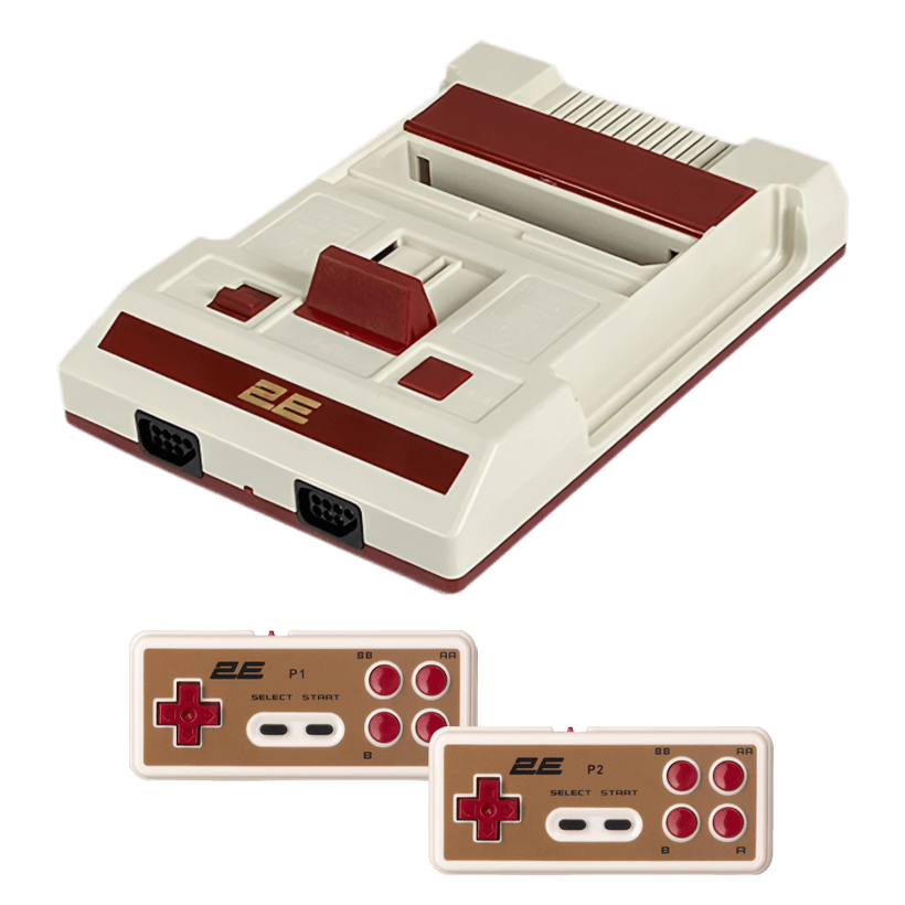 Консоль 2E 8bit Wireless Сontrollers + 298 Вбудованих Ігор White Red - Retromagaz