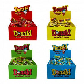 Набір Жувальна Гумка 100шт Donald Bubble Gum Red Blue Yellow Green 4,5g Набір Жувальна Гумка 100шт Donald Bubble Gum Red Blue Yellow Green 4,5g - Retromagaz