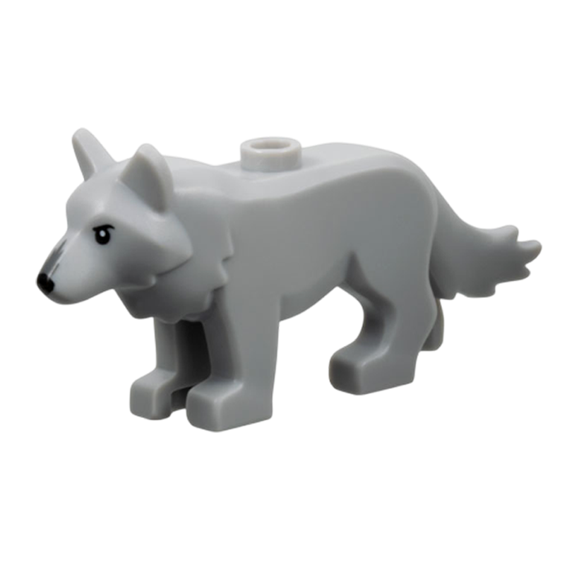 Фигурка Lego Земля Wolf with Stud on Back Animals 6649pb01 6510720 Light Bluish Grey Б/У - Retromagaz
