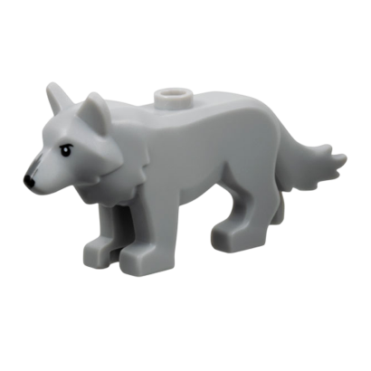 Фігурка Lego Земля Wolf with Stud on Back Animals 6649pb01 6510720 Light Bluish Grey Б/У - Retromagaz