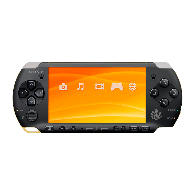 Консоль Sony PlayStation Portable Slim PSP-3ххх Monster Hunter 3 Limited Edition Модифицированная 32GB Gold Black Б/У - Retromagaz