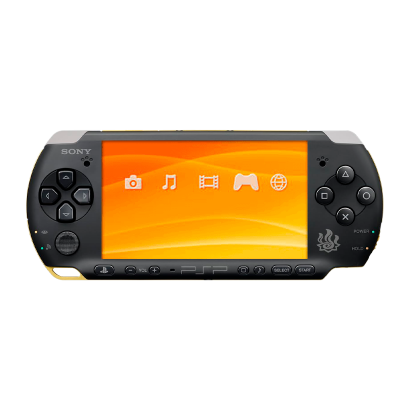 Консоль Sony PlayStation Portable Slim PSP-3ххх Monster Hunter 3 Limited Edition Модифицированная 32GB Gold Black + 5 Встроенных Игр Б/У - Retromagaz