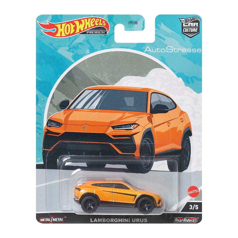 Машинка Premium Hot Wheels Lamborghini Urus AutoStrasse 1:64 HCK16 Orange - Retromagaz