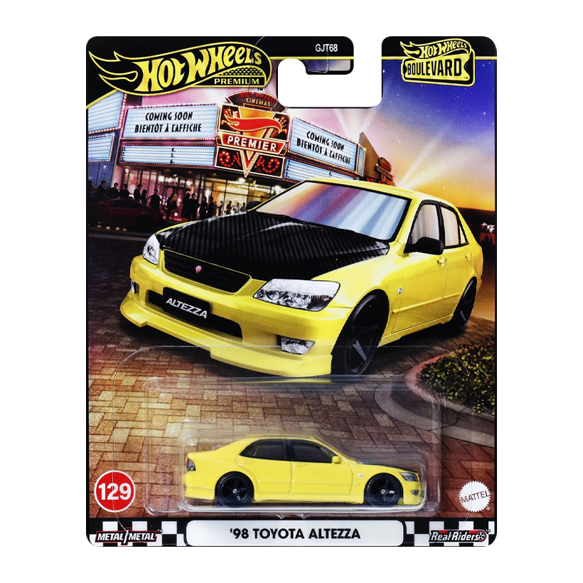 Машинка Premium Hot Wheels '98 Toyota Altezza Boulevard 1:64 JBL23 Yellow - Retromagaz