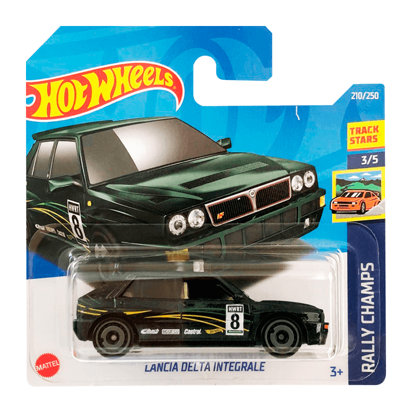 Машинка Базова Hot Wheels Lancia Delta Integrale Rally Champs 1:64 HCT88 Green - Retromagaz