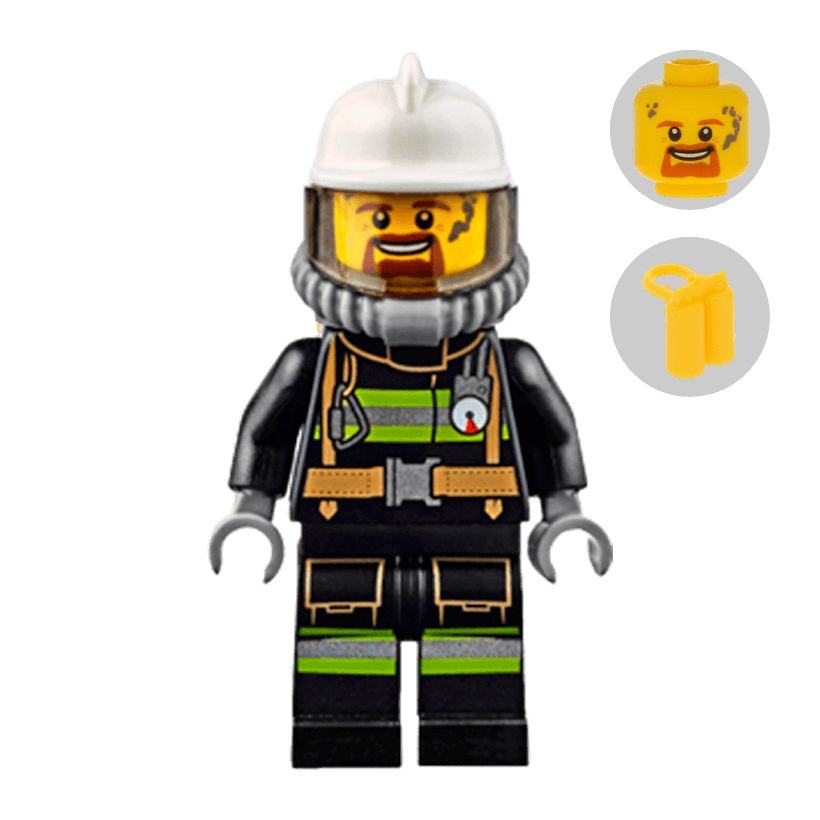 Lego Фигурка City Fire 4 Пожарный cty0626 1 Ориг Б\У H - Retromagaz