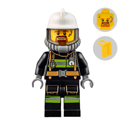 Lego Фигурка City Fire 4 Пожарный cty0626 1 Ориг Б\У H - Retromagaz