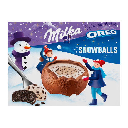 Шоколад Молочный Milka Snowballs Oreo 4 Pieces 112g - Retromagaz