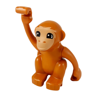 Фігурка Lego Animals Monkey Curled Tail Duplo bb0953c01pb01 60363c01pb03 Dark Orange Б/У - Retromagaz