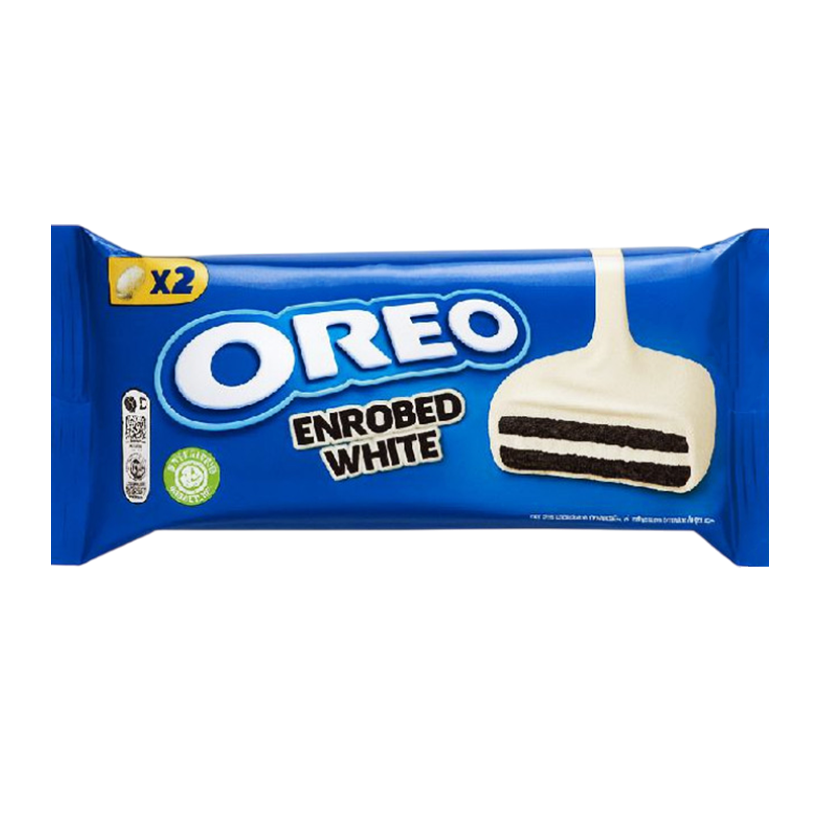 Печиво Oreo Enrobed White Білий Шоколад 41g - Retromagaz