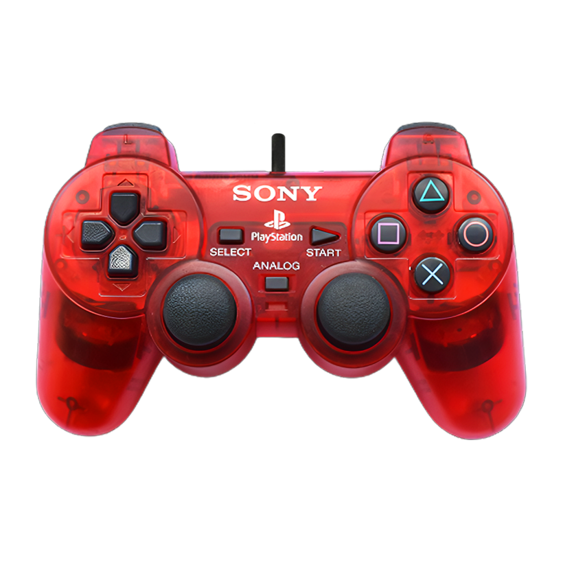 Геймпад Дротовий Sony PlayStation 2 SCPH-10010 DualShock 2 Clear Crimson Red 2.5m Б/У - Retromagaz