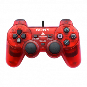 Геймпад Дротовий Sony PlayStation 2 SCPH-10010 DualShock 2 Clear Crimson Red Б/У - Retromagaz