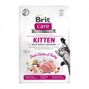 Сухой Корм Brit Care HGrowth & Development Курица Индейка для Кошек 2kg - Retromagaz