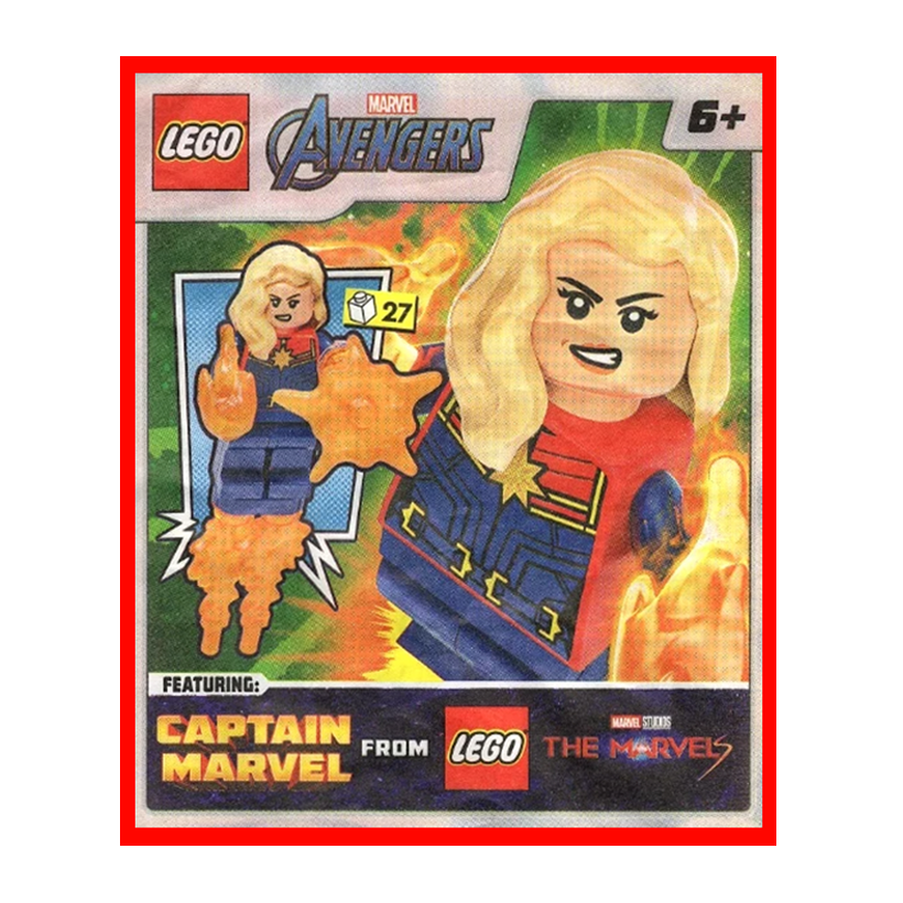 Конструктор Lego Фигурка Captain Marvel Paper Bag Super Heroes 242321 sh0911 Новый - Retromagaz