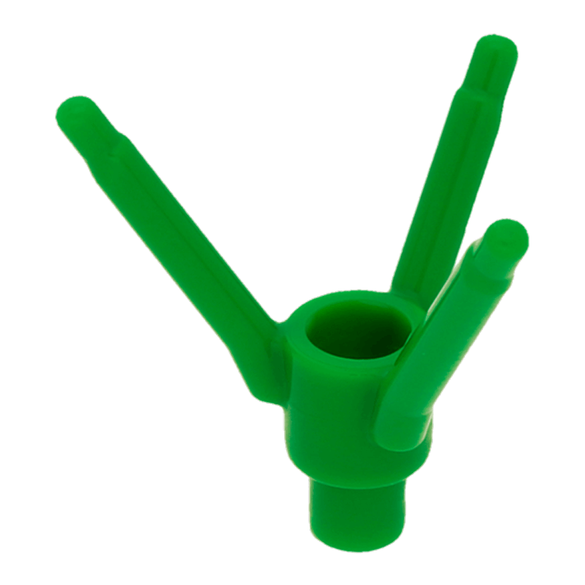 Рослина 4шт Lego Трава Flower Stem with Bottom Pin 24855 6135278 6269971 Green Б/У - Retromagaz