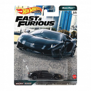 Машинка Premium Hot Wheels Lamborghini Aventador Coupe Fast & Furious 1:64 GXV65 Black - Retromagaz