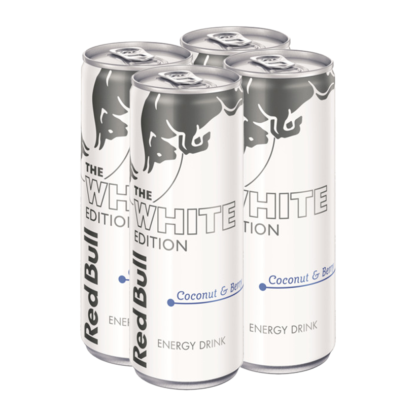 Набір Напій Енергетичний 4шт Red Bull White Edition Coconut 250ml - Retromagaz