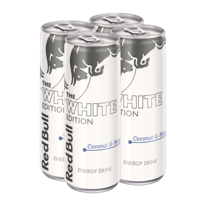 Набор Напиток Энергетический 4шт Red Bull White Edition Coconut 250ml - Retromagaz