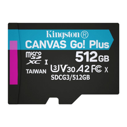 Карта Памяти Kingston Canvas Go! Plus UHS-I U3 V30 A2 + SD Adapter 512GB - Retromagaz