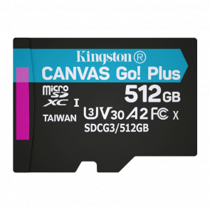 Карта Пам'яті Kingston Canvas Go! Plus UHS-I U3 V30 A2 + SD Adapter 512GB Новий - Retromagaz
