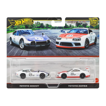 Машинка Premium 2шт Hot Wheels Toyota 2000GT / Toyota Supra 2-Packs 1:64 JBL03 White - Retromagaz