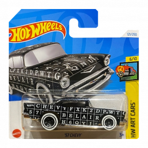 Машинка Базова Hot Wheels '57 Chevy Art Cars 1:64 HTB75 Black