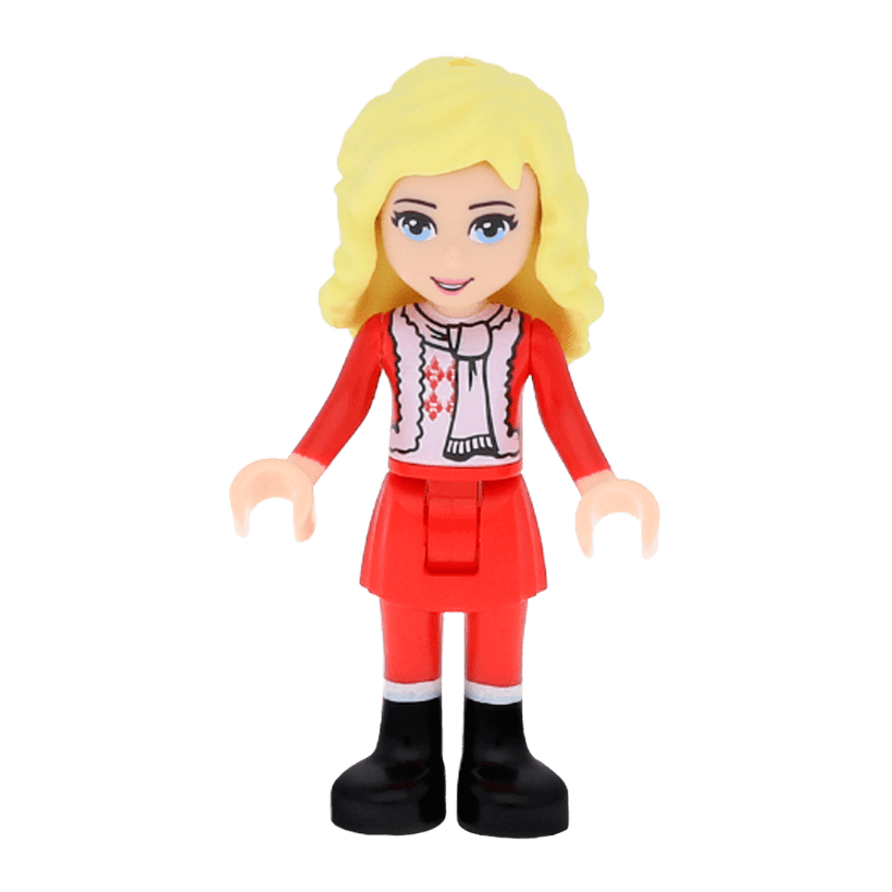 Фигурка Lego Girl Ewa Red Skirt and Black Boots Friends frnd089 Б/У - Retromagaz