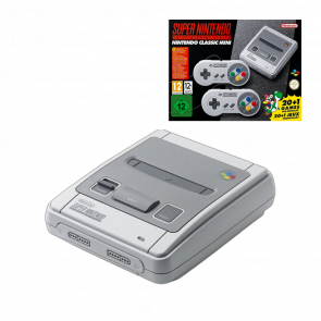 Консоль Nintendo SNES Classic Mini Europe Light Grey + 20 Вбудованих Ігор + Коробка Без Геймпада Б/У - Retromagaz