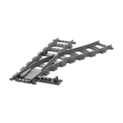 Для Поїзда Lego Рейки Switch Point Right 53404 4293593 4516101 6085188 Dark Bluish Grey Б/У - Retromagaz