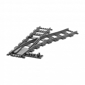 Для Поїзда Lego Switch Point Right Рейки 53404 4293593 4516101 6085188 Dark Bluish Grey Б/У - Retromagaz
