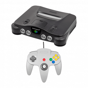 Консоль Nintendo N64 Europe Charcoal Grey Геймпад RMC Б/У Хороший